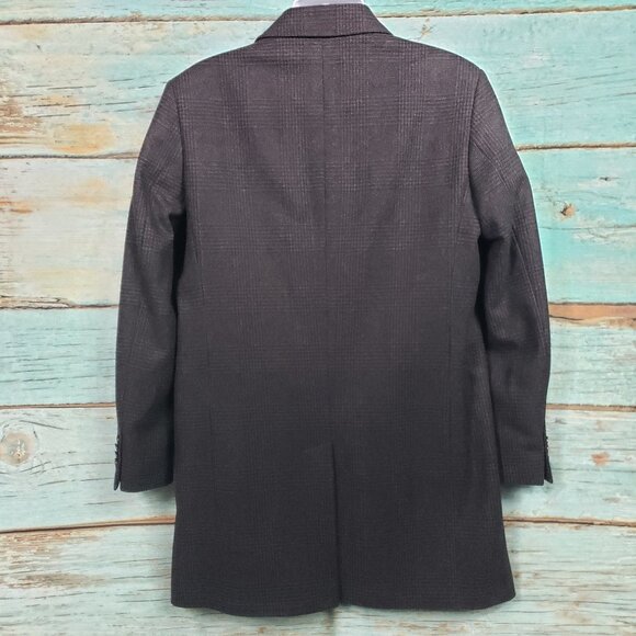 BAUMLER Malcom Modern Fit Wool Gray Trench Coat 52 - Picture 7 of 13